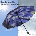thumbnail image 4 of Ptlom Portable UV Protection Sunshade Sunshade Rainproof Windproof Men's Women's Adult Folding Umbrella with Pattern, 4 of 8