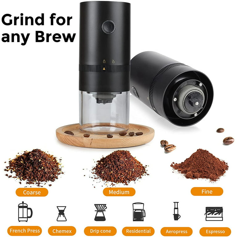 Yabuy Coffee Bean Grinder Small Household Electric 6 Gears Balanced  Thickness Ceramic Grinding Core Outdoor Portable Grinder Cup USB Self Stop  After Grinding 