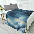thumbnail image 4 of Wobogo Nice Starry Sky Flannel Blanket Fluorescent Effect in The Dark Four Seasons of Comfortable and Soft Skin Friendly Sheet 70×55in, 4 of 8