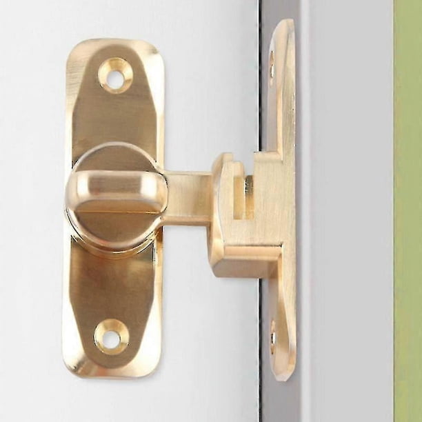 Cerradura de puerta de 90/180 grados, hebilla de ángulo recto, perno de hebilla de puerta, cerradura de puerta de granero, cerradura de puerta corrediza, cerradura de gabinete (dorado) s202412245294