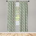 thumbnail image 3 of Ambesonne Chevron Curtains, Vertical Herrigbone, Pair of 28"x84", Multicolor, 3 of 5