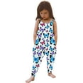 thumbnail image 2 of BOOMNY Toddler Baby Girls Romper Jumpsuits Sleeveless Casual Butterfly Printed Romper Jumpsuit Soft Loose Fit Overalls Comfy Girl's Clothes, 2 of 4