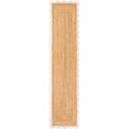 thumbnail image 2 of Sivi 3 x 14 Feet Handmade Scallop Braided Jute Rug - Natural Jute Runner Rug, 2 of 15
