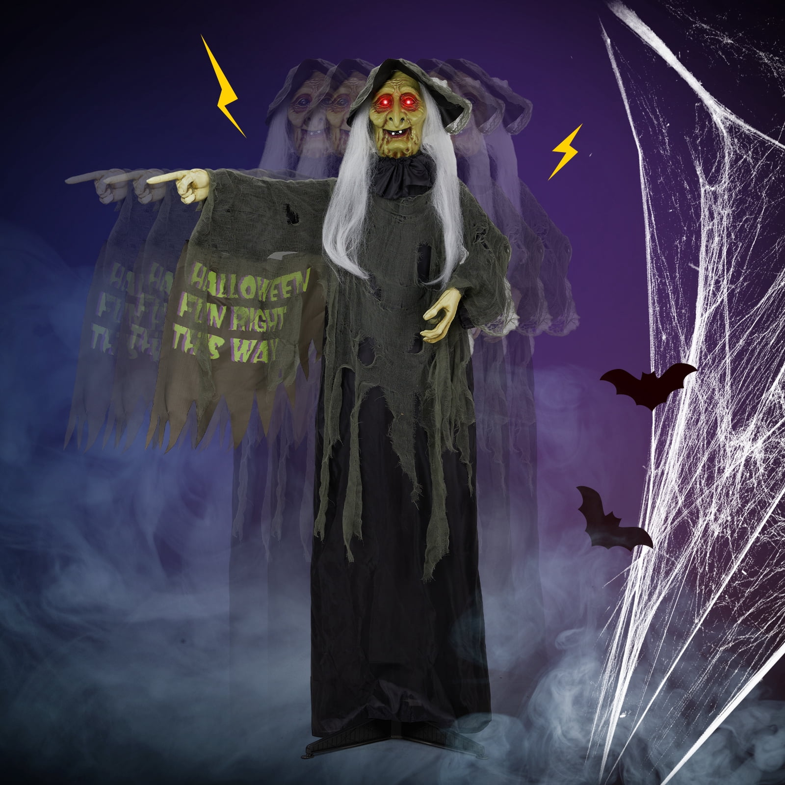 Astoutdoor 6 ft Halloween Standing Decoration with Lights and Sound