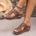 thumbnail image 6 of BADHUB Womens Orthopedic Sandals Arch Support Flip Flops Sandals Beach Outdoor Mesh Slides Sandal Summer Casual Boho Beach Shoes Khaki 42, 6 of 6