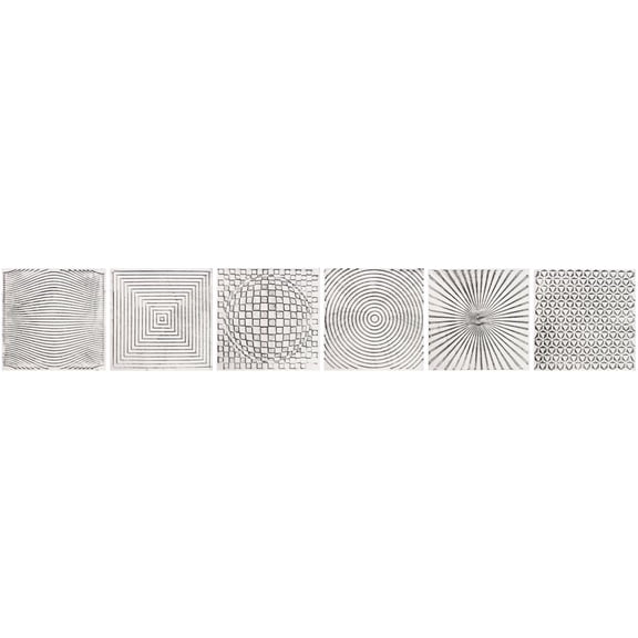 Roylco Optical Illusion Rubbing Plates, Pack of 6