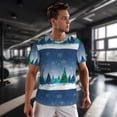 thumbnail image 3 of Wukai Christmas Trees Print Men's Short-Sleeved Mesh T-Shirt,Quick-Dry Short Sleeve Workout T-Shirt-XX-Large, 3 of 8