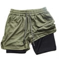 thumbnail image 1 of Mens Shorts Cintura Elástica con Bolsillos Casual Cordón de Color Sólido Shorts de Verano para Hombres Casual Verano, 1 of 4