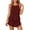 Wine, variant on UAMVSH Pajama Sets for Women 2 Piece Ruffle Lounge Set Soft Crewneck Sleeveless Top with Shorts Sleepwear Set Cute Outfits