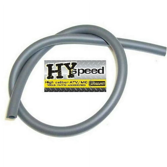 HYspeed PVC Fuel Gas Line 1/4" ID X 3/8" OD 3' Solid Grey Silver Motorcycle ATV