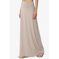thumbnail image 3 of TheMogan Women's PLUS Casual Draped Jersey Foldable Waist Relaxed Long Maxi Skirt, 3 of 7