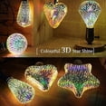 thumbnail image 5 of SHANJIA 4 Pack 3D Firework Bulb, 3D Bulb Decoration E27 AC 85-220V 4W G95 Retro Edison Starry Light Bulb for Holiday Christmas Decoration, 5 of 6