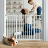 AMERIERGO 29.1"-47.6" Wide Baby Gate Auto Close Dog Gate for Stairs, Hallways, Bedrooms, White