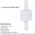 thumbnail image 2 of One Way Plastic Check Valve Return Check Valve for Water, Fuel, Liquid, Air 6mm 10pcs, 2 of 5