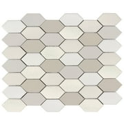 MTO0021 Hexagon 2X3 Beige Gray White Natural Glazed Handmade Ceramic Mosaic Tile