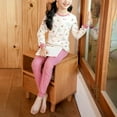 thumbnail image 7 of Hessimy Toddler Boys Girls Spring Summer Cozy 2Pcs Long Sleeve Soft Warm Sleepwear Pajamas Tops Pants Set(Pink,3-4 Years), 7 of 7