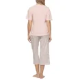 thumbnail image 3 of Felina Women's 4 Piece 100% Cotton Sleep Pajama Set, Tee, Tank, Short, and Capri Pant (Medium, Pink), 3 of 4