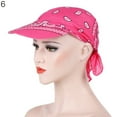 thumbnail image 2 of Cheers.US Womens Assorted Paisley Print Bandana Head Scarf Hat Summer Folding Anti-UV Golf Tennis Sun Visor Cap, 2 of 4