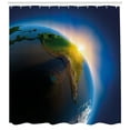 thumbnail image 3 of Ambesonne World Shower Curtain, South America Continent, 69"Wx70"L, Blue Green Earth Yellow, 3 of 3