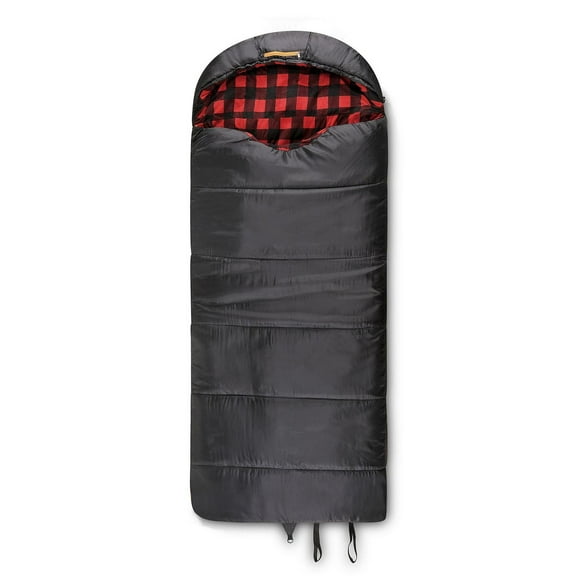 Ozark Trail -10C Sleeping Bag, 85"(L) x35" (W),Temp Rating +14℉/-10℃, Polyester Fabric Outer, Black