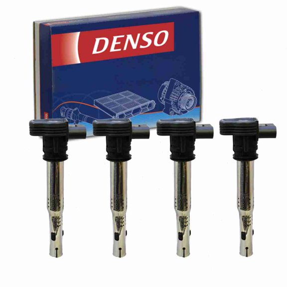4 pc DENSO Direct Ignition Coils compatible with Volkswagen Tiguan 2.0L L4 2009-2017