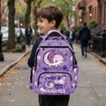 thumbnail image 7 of Garronmavis Purple Axolotl Backpacks for School Adjustable Shoulder Straps School Bag Large Capacity 17-inch Book Bag for 10Y-12Y Primary School Students Daily Use, 7 of 7