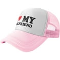 thumbnail image 3 of I Love Heart My Girlfriend Hat Unisex Adult Trucker Hats Adjustable Cap for Adults Classic Fishing Caps, 3 of 7