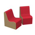 thumbnail image 1 of Softscape 10466-RDSD Wave Preschool Chair - Red & Sand - Pack of 2, 1 of 4