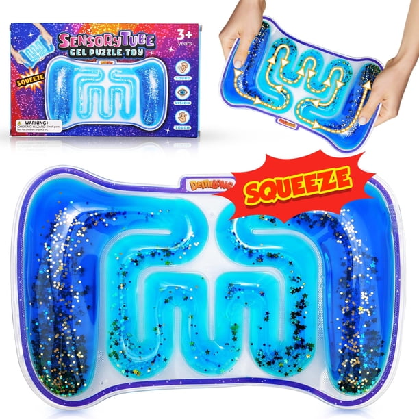 Juguete sensorial Squishy Demilong Fidget Tube con Colorful Goo Kids