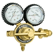 Ziss Nitrogen Regulator with 0-600PSI CGA580 Inlet Connection and 1/4" Flare Output Pressure Equipment Brass Inlet Outlet Connection Dual Gauges