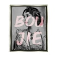 thumbnail image 4 of Stupell Industries Boujie Vintage Woman Portrait Trendy Pink Text Graphic Art Luster Gray Floating Framed Canvas Print Wall Art, Design by Daphne Polselli, 4 of 5