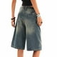 thumbnail image 3 of WILLBEST Pantalones Mujer Pantalones Cortos Vaqueros de Corte Relajado Para Mujer, Casuales, Cómodos, de Cinco Puntos, Para Uso Diario, Versátiles Para Todas Las Estaciones, de Fácil Cuidado., 3 of 5