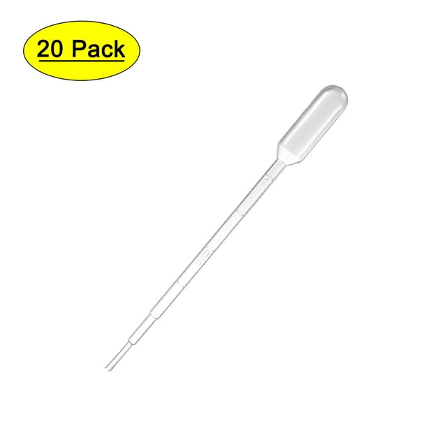 Pipetas desechables graduadas de líquido Uxcell 1ml 144mm 20 paquetes