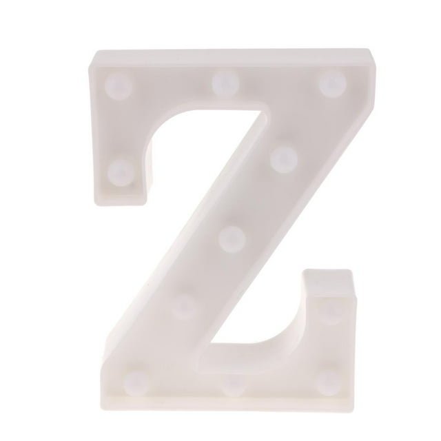 Lámpara de Muesta Accesorios Decorativo Complimentos de de Z Zulema Luz de letra del alfabeto LED
