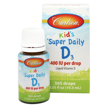 Carlson Labs - Kid Daily super D3 liquide vitamine D 400 UI - 0,35 onces.