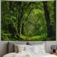 thumbnail image 2 of Shiartex  Virgin Forest Tapestry Green Tree in Misty Forest Tapestry Wall Hanging Nature Scenery Wall Tapestry Decor for Living Room Bedroom 40x30inch, 2 of 6