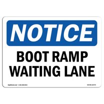 OSHA Notice Sign - Boat Ramp Waiting Lane | Decal | Protect Your Business, Construction Site, Warehouse & Shop Area |  Made in the USA