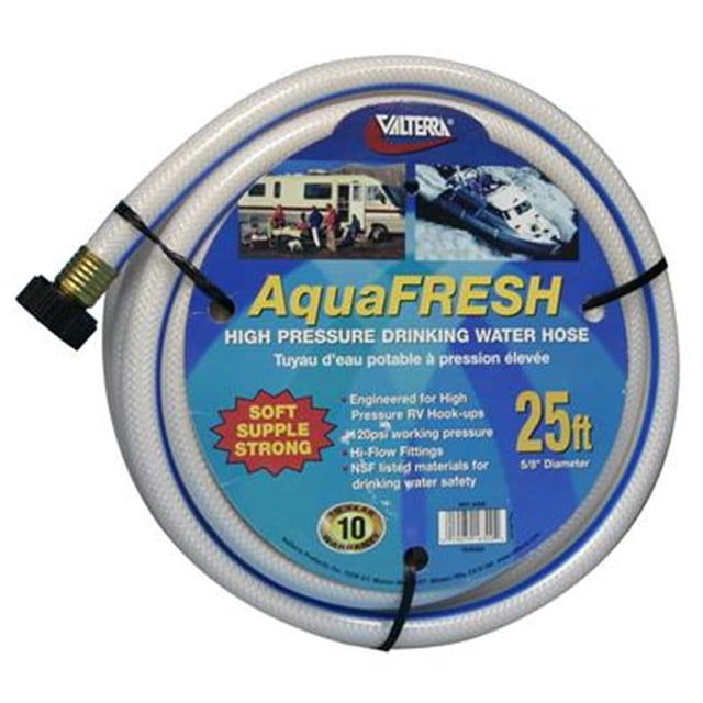 VALTERRA LLC W016300 Fresh Water Hose, White, 0.62 In. X 25 Ft.