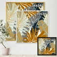 thumbnail image 4 of Designart 'Abstract Tropical Summer Banana Leaves and Palm Tree' Modern Framed Canvas Wall Art Print, 4 of 5