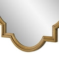 thumbnail image 4 of 34 Inch Wood Wall Mirror, Quatrefoil Frame, Gold and Gray, Saltoro Sherpi, 4 of 5