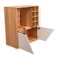 thumbnail image 1 of Mueble Bar con Portacopas y Cava RTA para 8 Botellas Color Madera y Blanco, 1 of 4