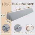 thumbnail image 5 of Jakoola Cal King 10"x72"x6" Headboard Gap Pillow Bed Wedge Pillow Mattress Gap Fill for Headboard Bedside, Gray, 5 of 8