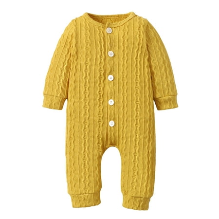 

Fsqjgq Kids Set Baby Girl Denim Romper Long Clothes Baby Jumpsuit Sleeve Romper Boys Girls Solid Girls Romper&Jumpsuit Mint Romper Girls Pajama Sets Cotton Blend Yellow 100
