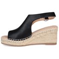thumbnail image 3 of Journee Womens Crew Wedge Heel Espadrille Sandals, Widths Available, 3 of 10