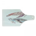 thumbnail image 1 of Turtle Cutting Board, Hand Painted Watercolor Art of 2 Turtles Pastel Underwater Theme, Decorative Tempered Glass Cutting and Serving Board, Wine Bottle Shape, Pink Fuchsia Purple, by Ambesonne, 1 of 1