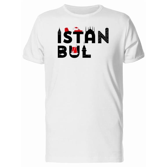 Istanbul Tourism Doodles Tee Men's -Image by Shutterstock