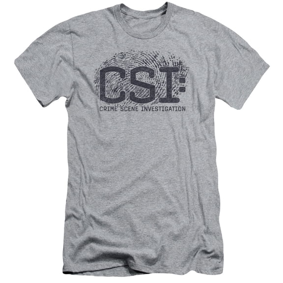 Csi Distressed Logo Adult 30/1 T-Shirt Athletic Heather