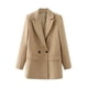 thumbnail image 1 of TRAF-Blazer negro Beige para mujer, chaqueta de color caqui, azul, verde y gris, ropa de oficina a la moda, prendas de vestir exteriores, 2024, 1 of 5