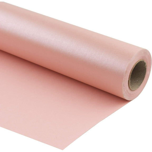 PCS Pink Gift Wrapping Paper, Jumbo Roll, Pink Solid Color Pearly Shiny Silk Gift Paper for Valentine's Day, Wedding, Birthday, Christmas, Baby Shower Girls, Anniversary, 30 inches x 32.8 feet
