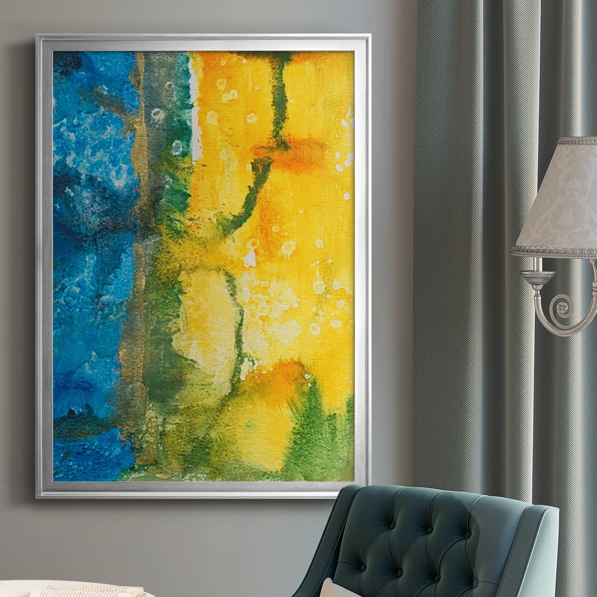 Aquatic Energy I Premium Framed Print, in Gold, Black, or Silver - Ready to Hang